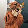 Soft Girl Pajamas Cute Little Tiger Flannel Pajamas For Women