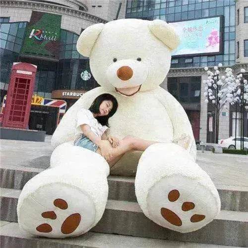 Soft Leather Shell Giant Teddy Bear Plush Toy