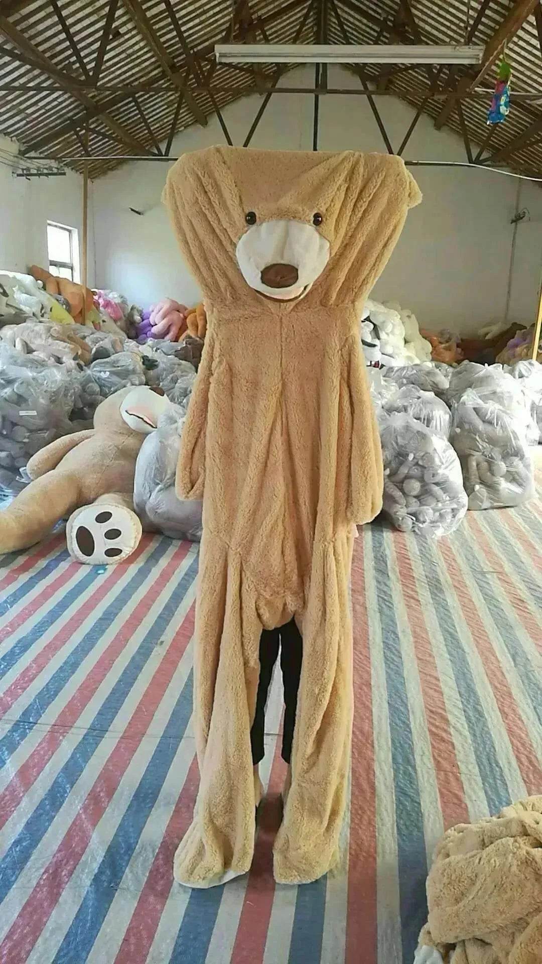 Soft Leather Shell Giant Teddy Bear Plush Toy