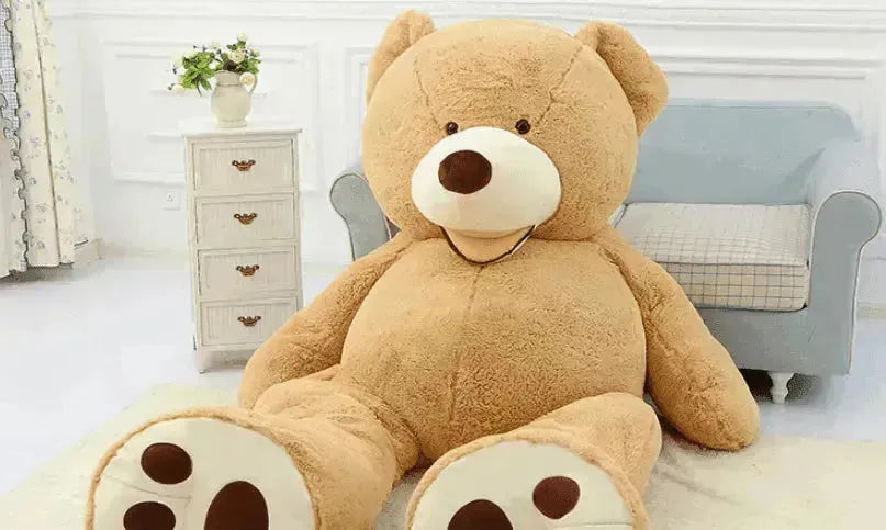 Soft Leather Shell Giant Teddy Bear Plush Toy