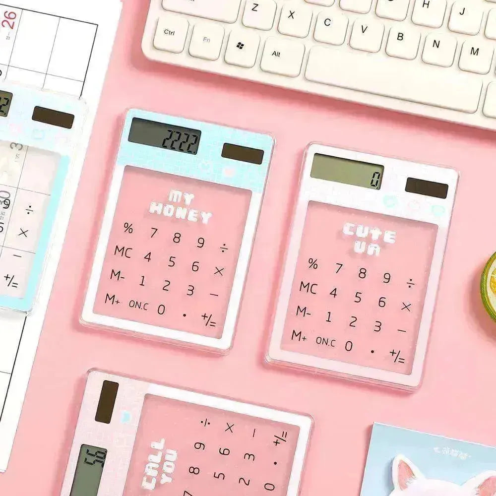 Solar Energy Mini Portable Calculator School Supplies Kawaii