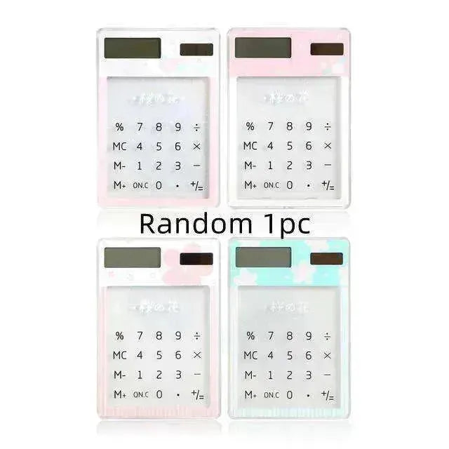 Solar Energy Mini Portable Calculator School Supplies Kawaii