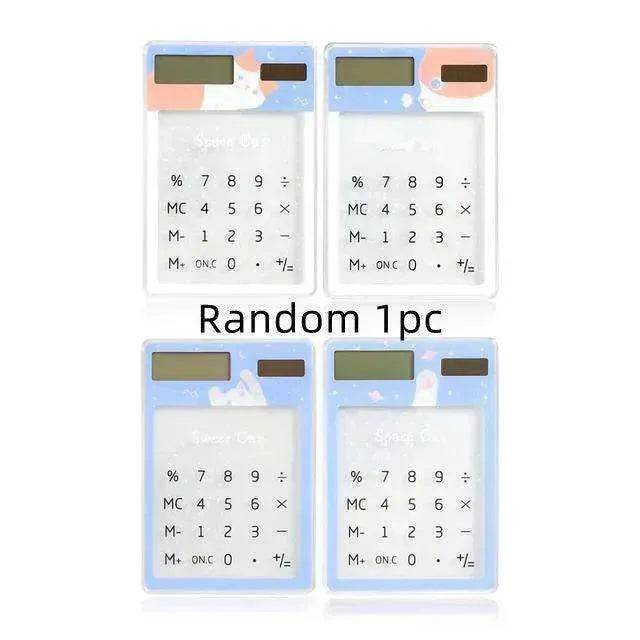 Solar Energy Mini Portable Calculator School Supplies Kawaii