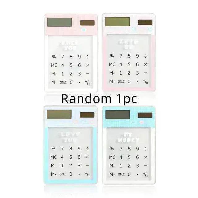 Solar Energy Mini Portable Calculator School Supplies Kawaii