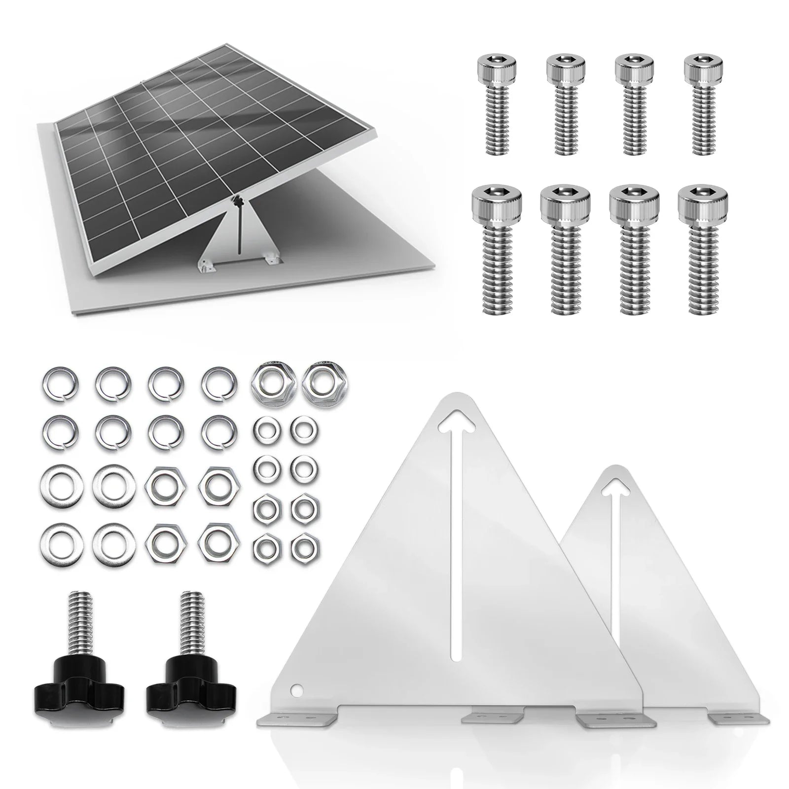 Solar Panel Tilt/Flip Mount Adjustable Assembly Rack Holder