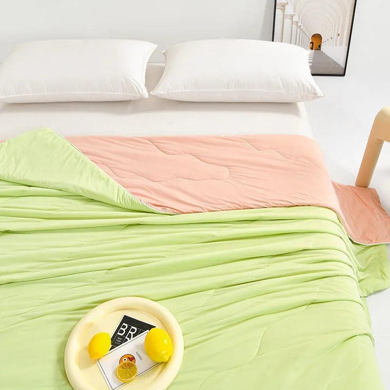 Solid Color AB Version Summer Cool Feeling Thin Duvet Washable
