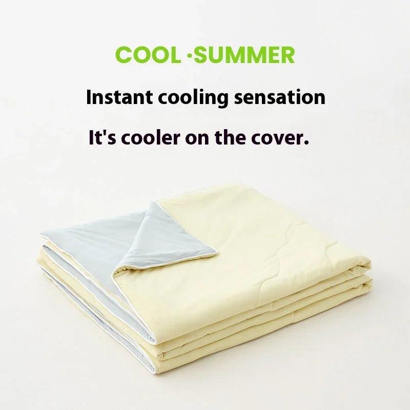 Solid Color AB Version Summer Cool Feeling Thin Duvet Washable
