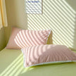 Solid Color Four Piece Lace Edge Duvet Cover