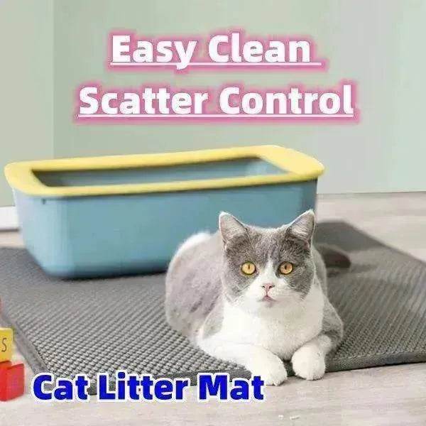 Solid Color Waterproof Easy to Clean Scatter Control Cat Litter Mat