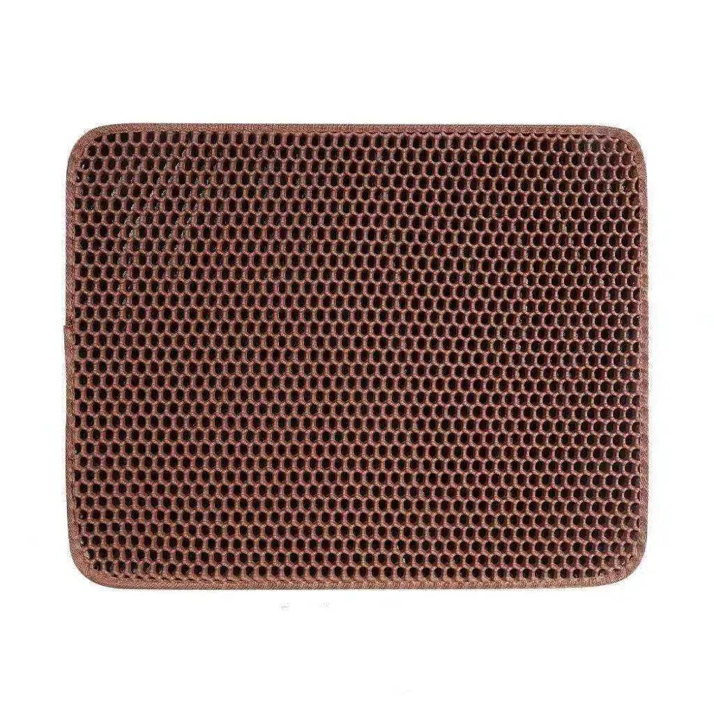 Solid Color Waterproof Easy to Clean Scatter Control Cat Litter Mat