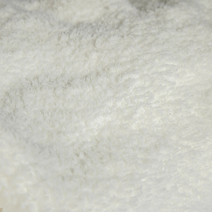 White Solid Double Layered Extended Throw