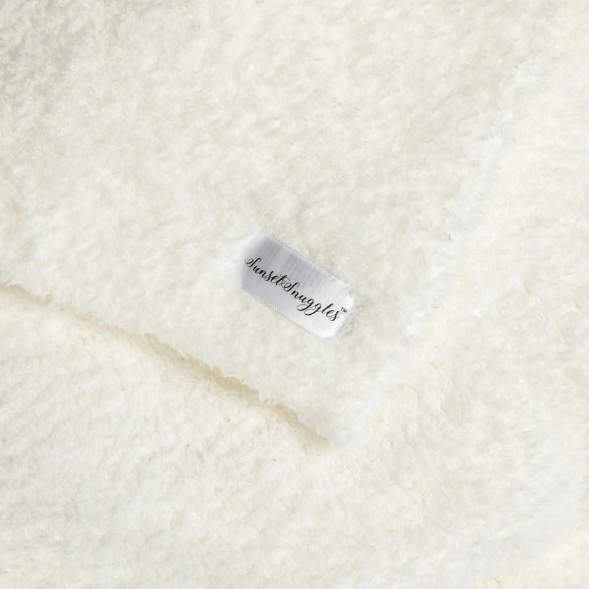 White Solid Double Layered Throw