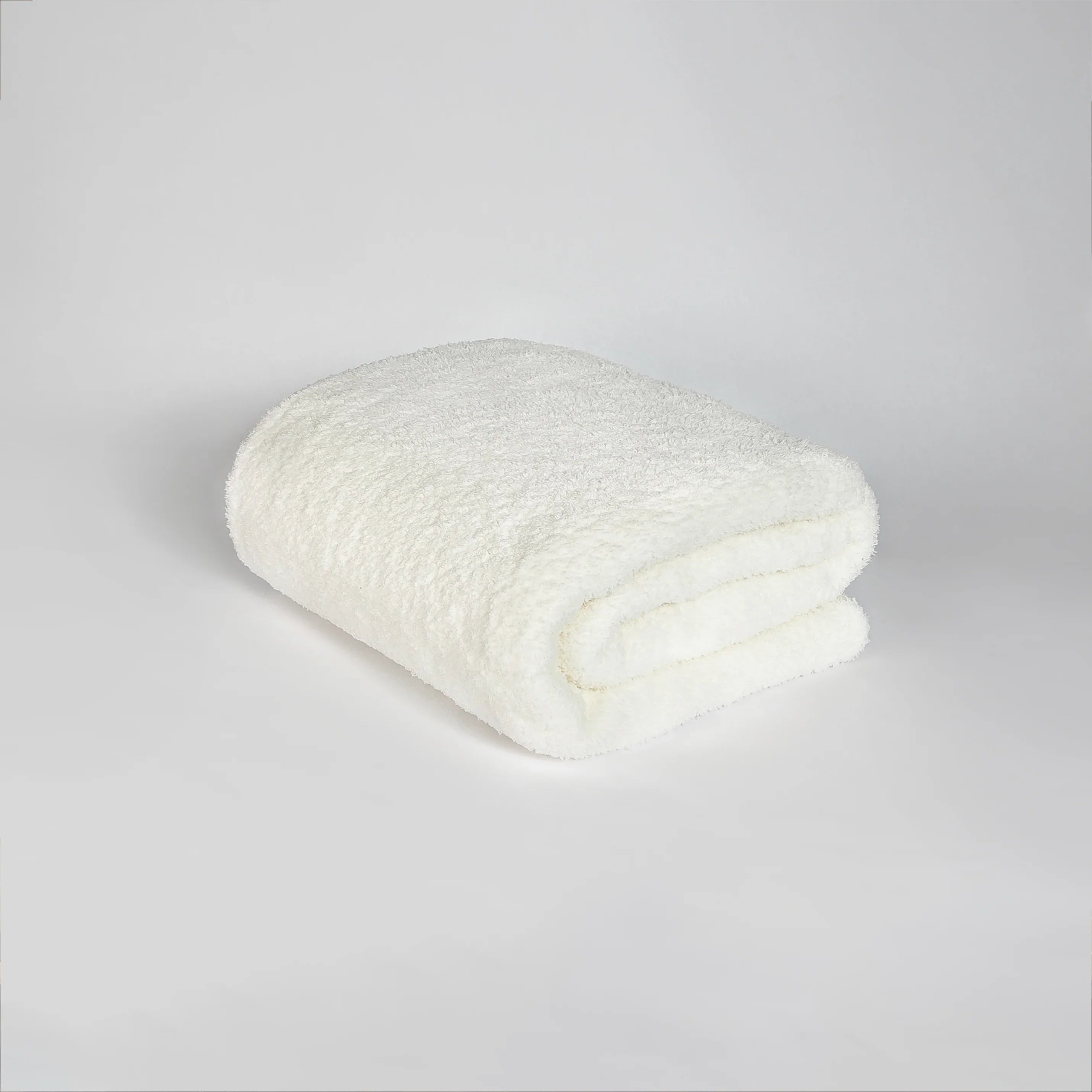 White Solid Double Layered Throw