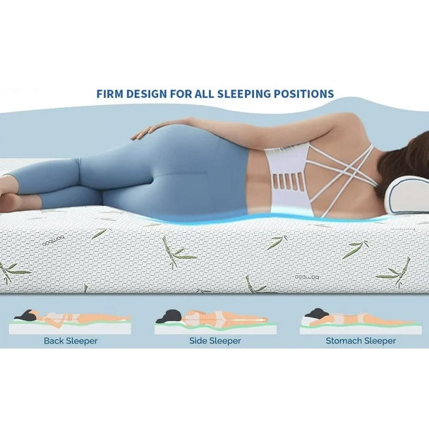UltraFlex® SolidSleep- Canadian-Made FIRM Gel Infused Reversible Comfort With Pressure Relief, Cooling Technology, Bamboo Cover, CertiPUR-US® Certified Foam (Made in Canada)