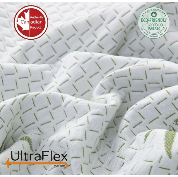 UltraFlex® SolidSleep- Canadian-Made FIRM Gel Infused Reversible Comfort With Pressure Relief, Cooling Technology, Bamboo Cover, CertiPUR-US® Certified Foam (Made in Canada)