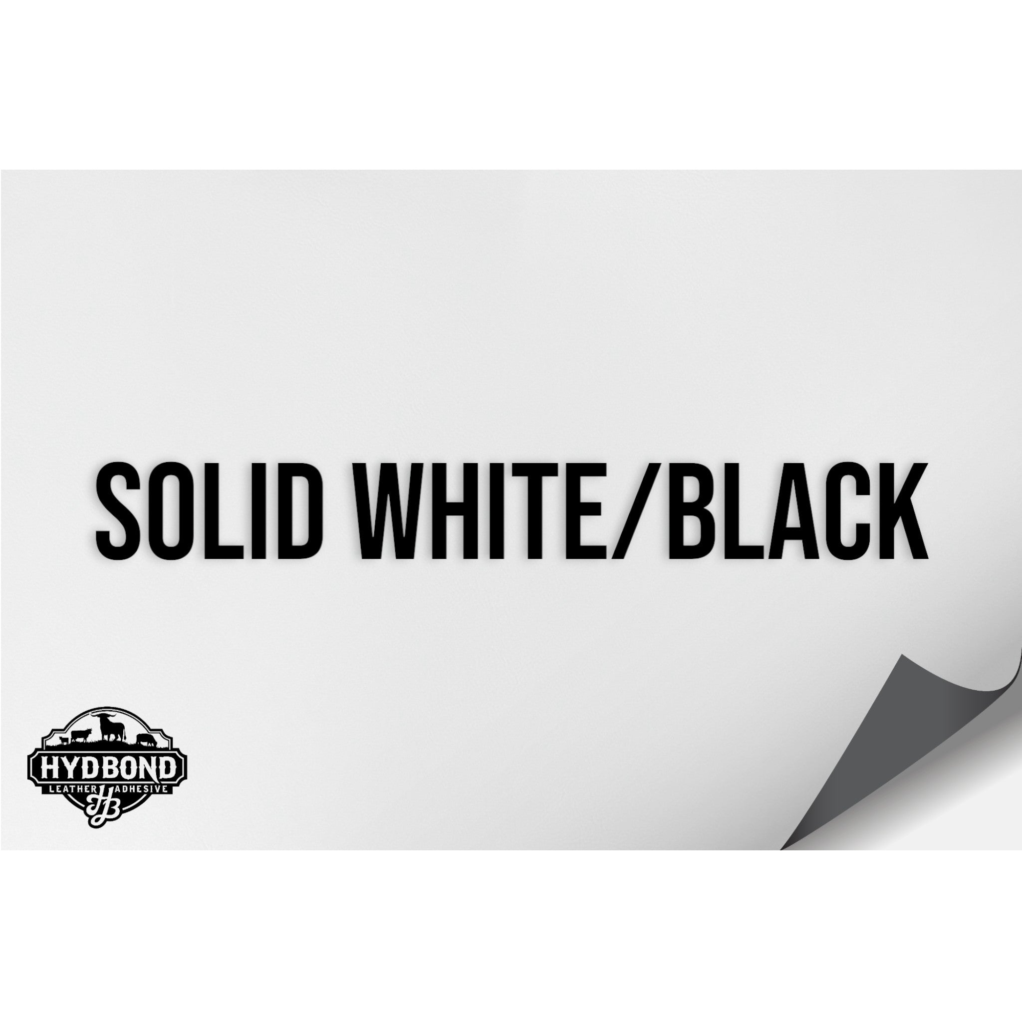 NO ADHESIVE SOLID WHITE/BLACK LEATHERETTE SHEET (12