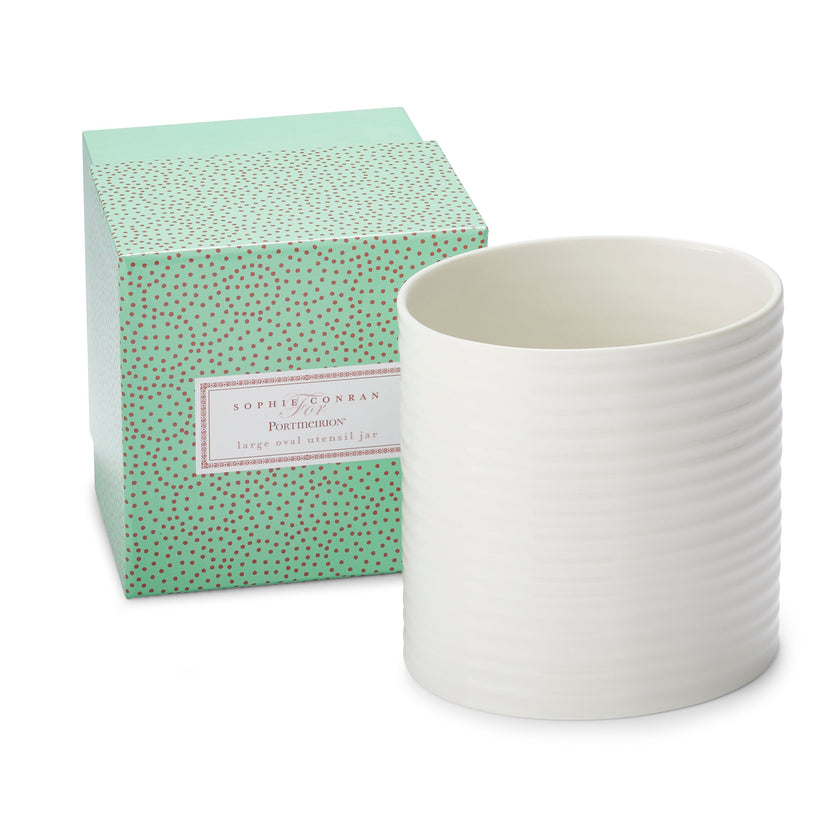 Sophie Conran - White - Large Oval Utensil Jar