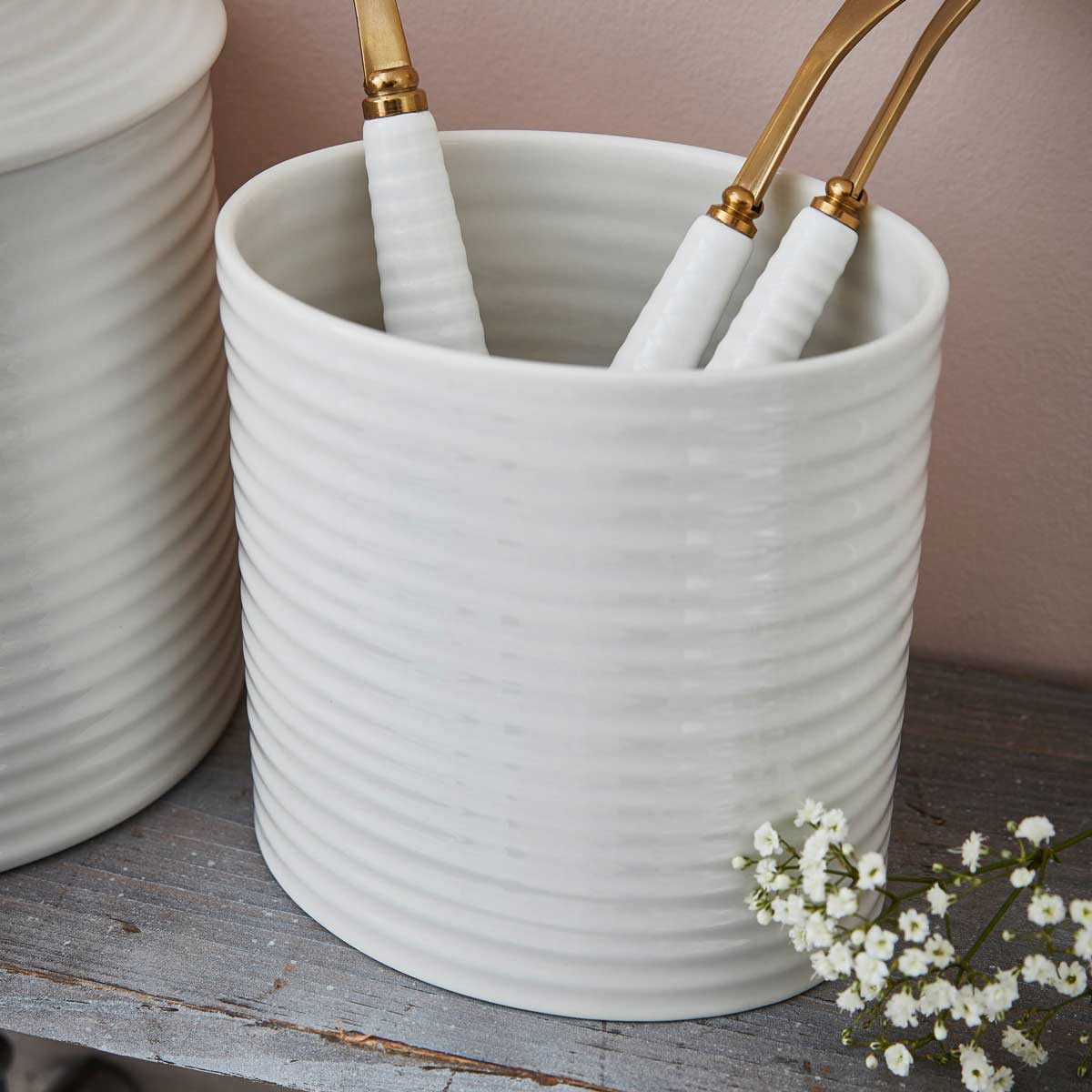 Sophie Conran - White - Large Oval Utensil Jar