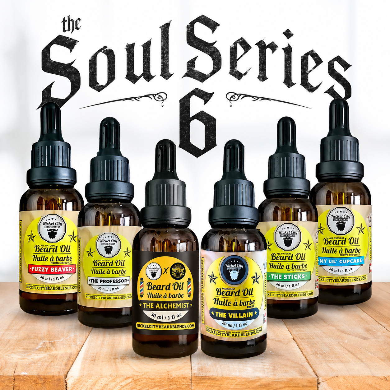 The SoulSeries Six Collector's Bundle (6-Piece Beard Oils Set) | Complete Collection with Limited Edition Collector Cards | Handcrafted in Canada