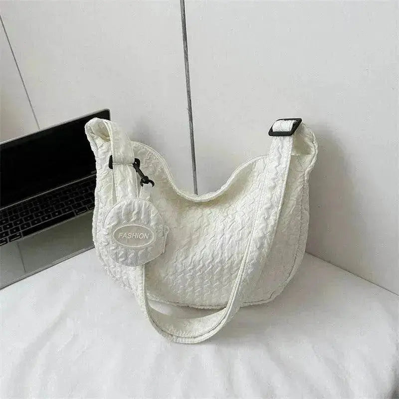 South Korea Ins Girl's Fashionable Cloud Puff Flower Shoulder Bag