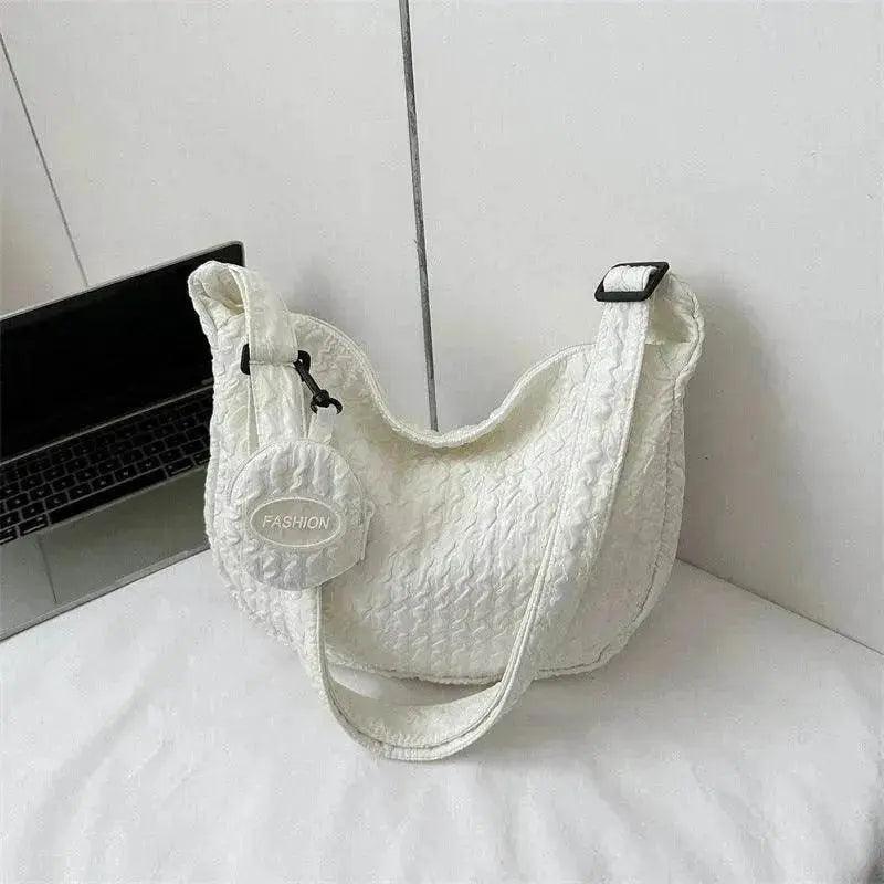 South Korea Ins Girl's Fashionable Cloud Puff Flower Shoulder Bag