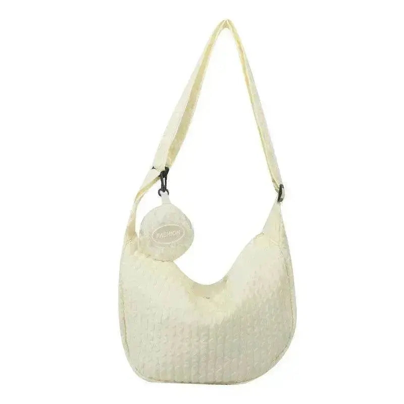 South Korea Ins Girl's Fashionable Cloud Puff Flower Shoulder Bag