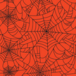 Halloween Black Spider Web on Orange Background Prints Adhesive Vinyl