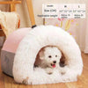 Portable Pet Nest Warm Dog & Cat Bed with Semi-Enclosed Design