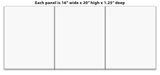 Split canvas prints 3 panels Triptych 16