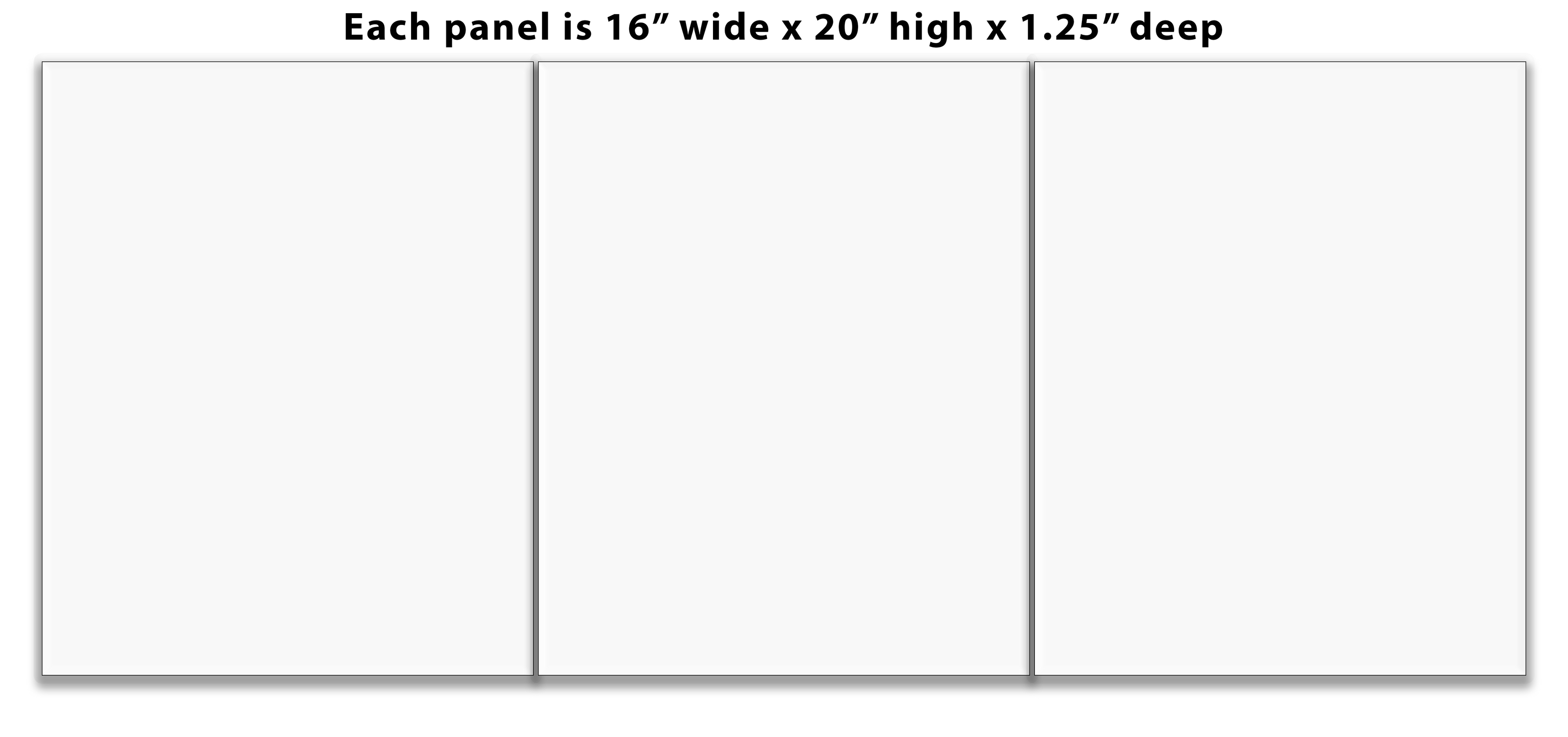 Split canvas prints 3 panels Triptych 16