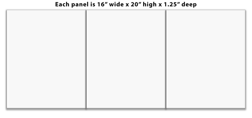 Split canvas prints 3 panels Triptych 16