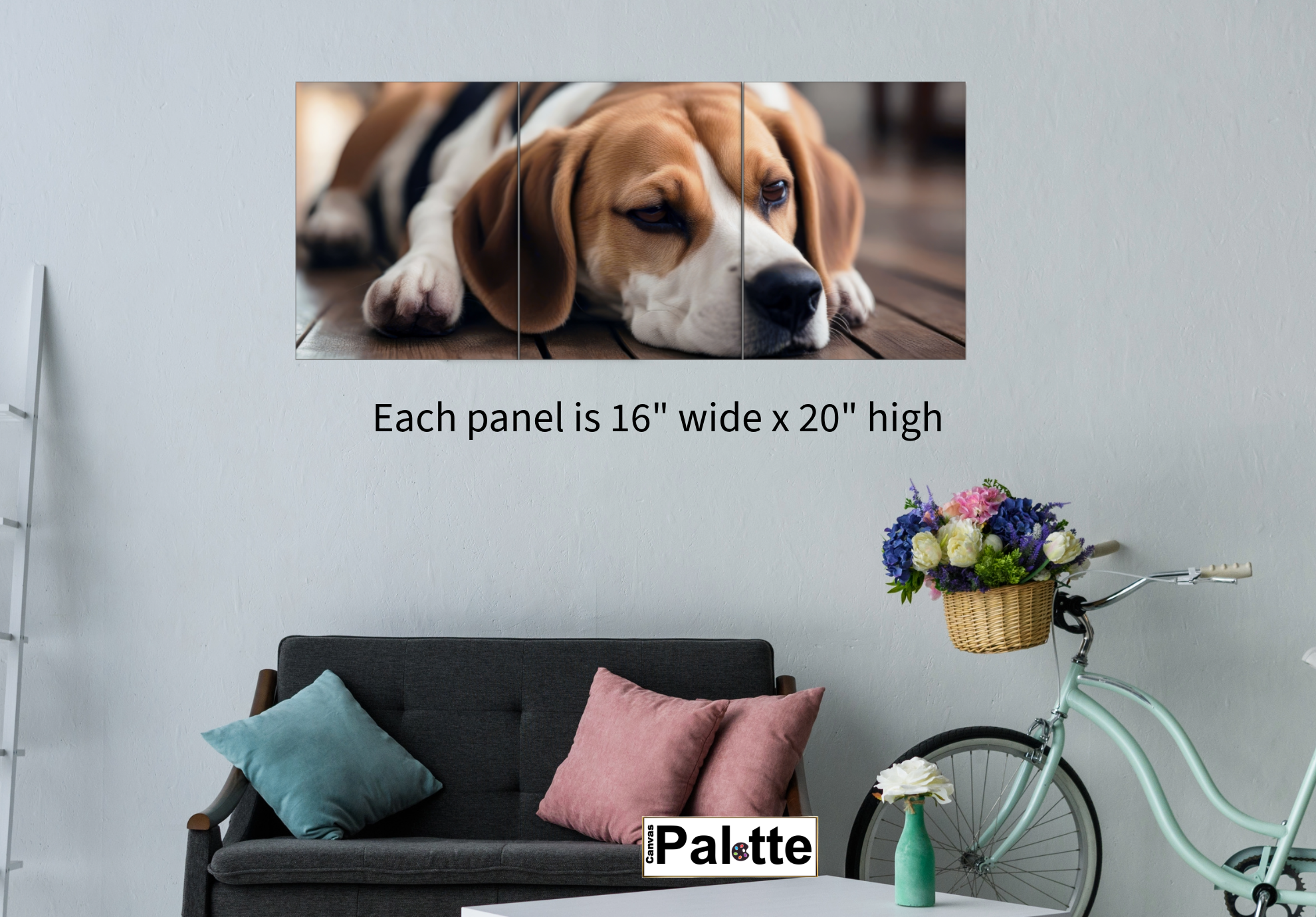 Split canvas prints 3 panels Triptych 16