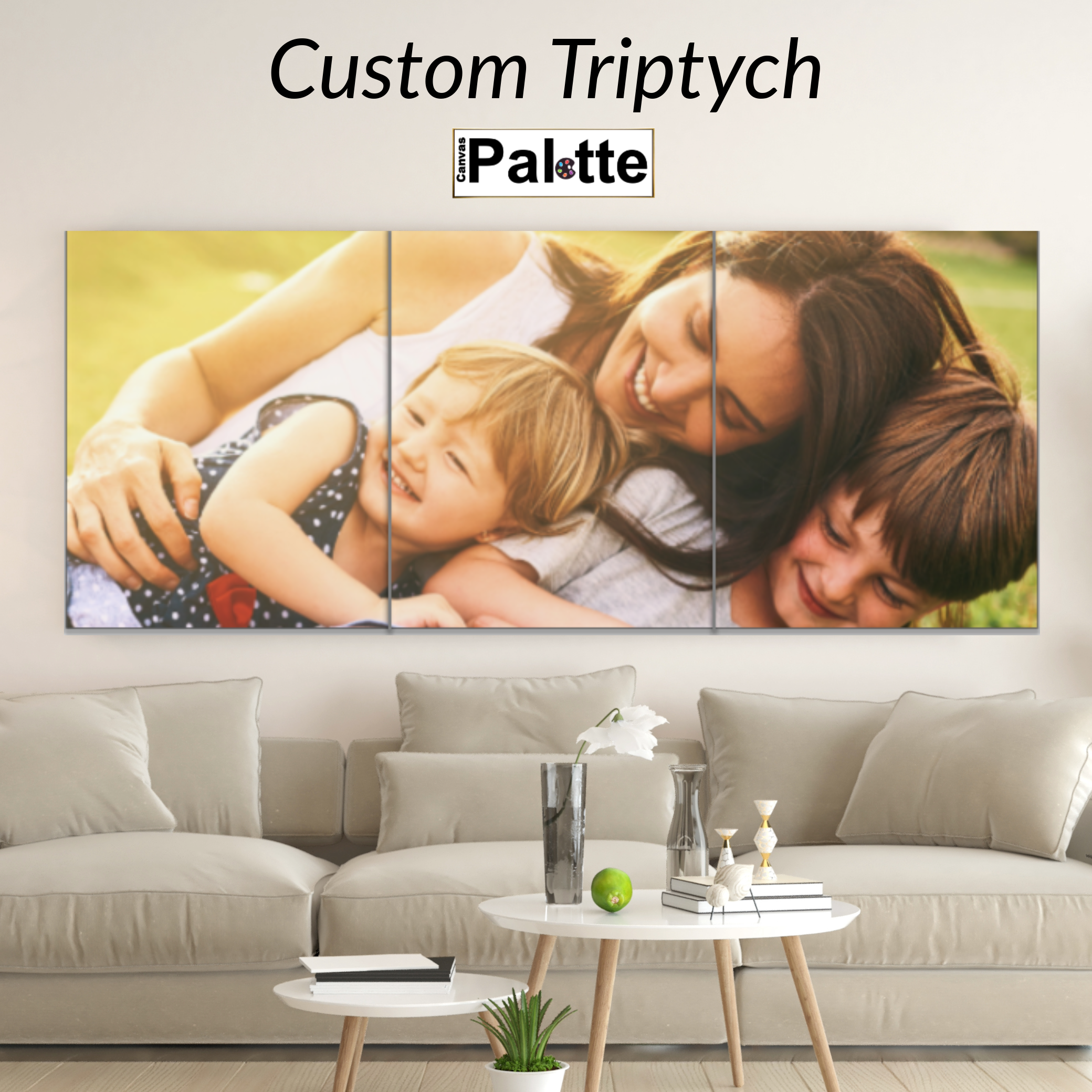 Split canvas prints 3 panels Triptych 16