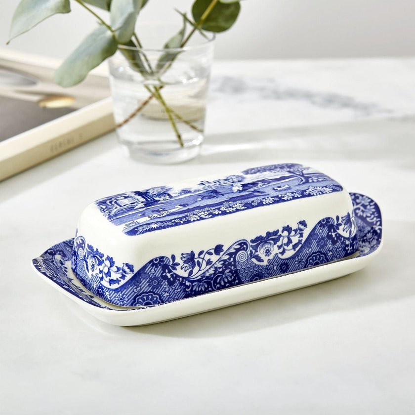 Spode - Blue Italian - Butter Dish