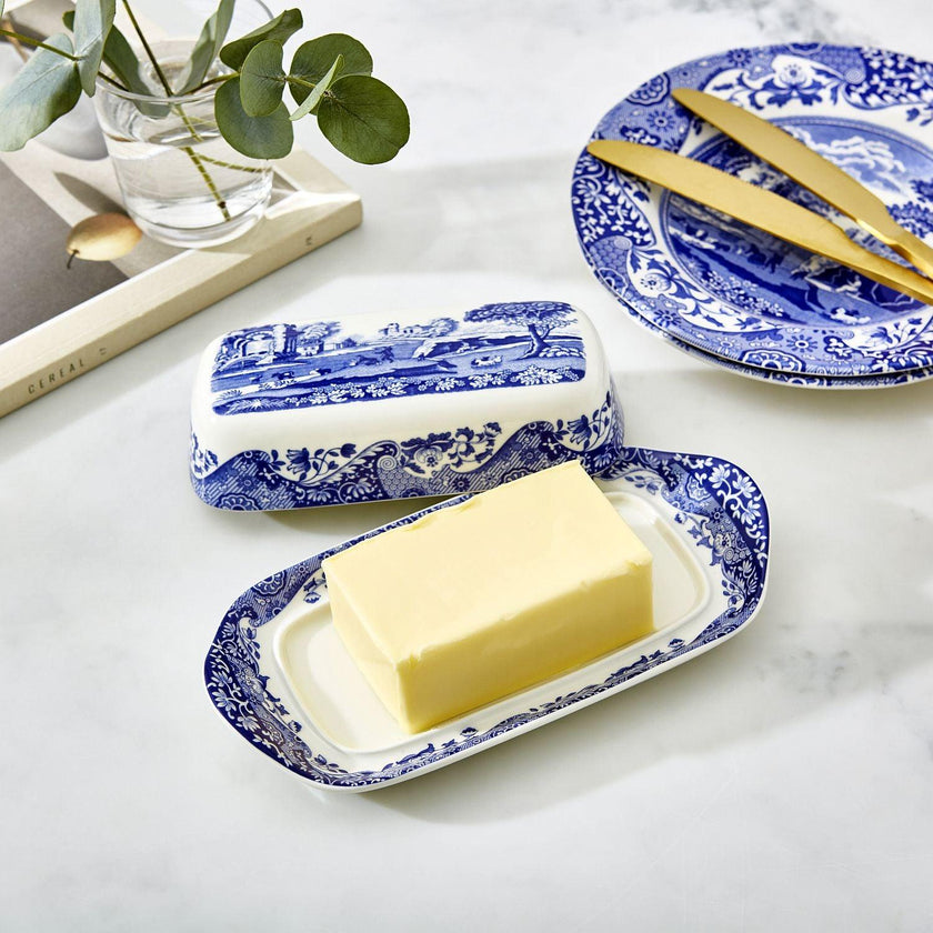 Spode - Blue Italian - Butter Dish