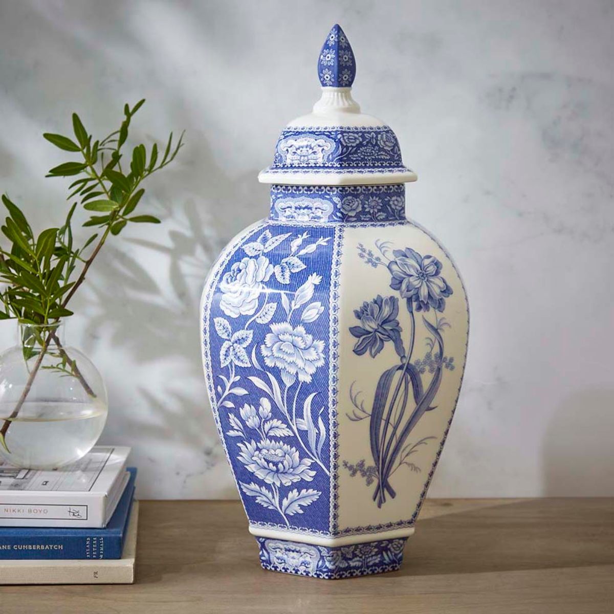 Spode - Blue Italian - Ginger Jar 15.5 Floral