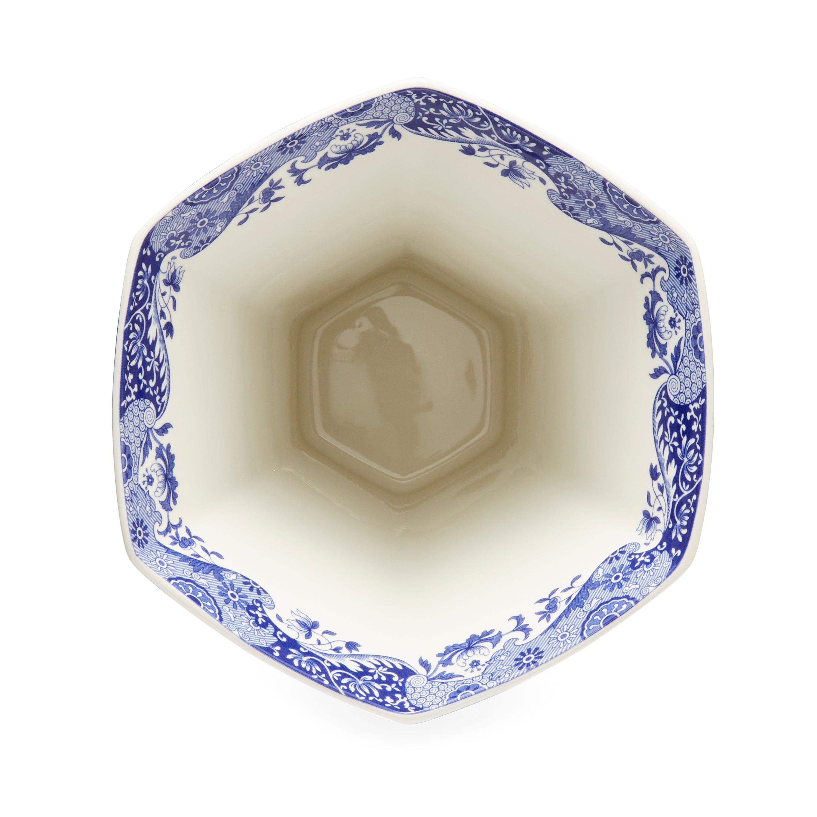Spode - Blue Italian - Hexagonal Vase | 10.5 In