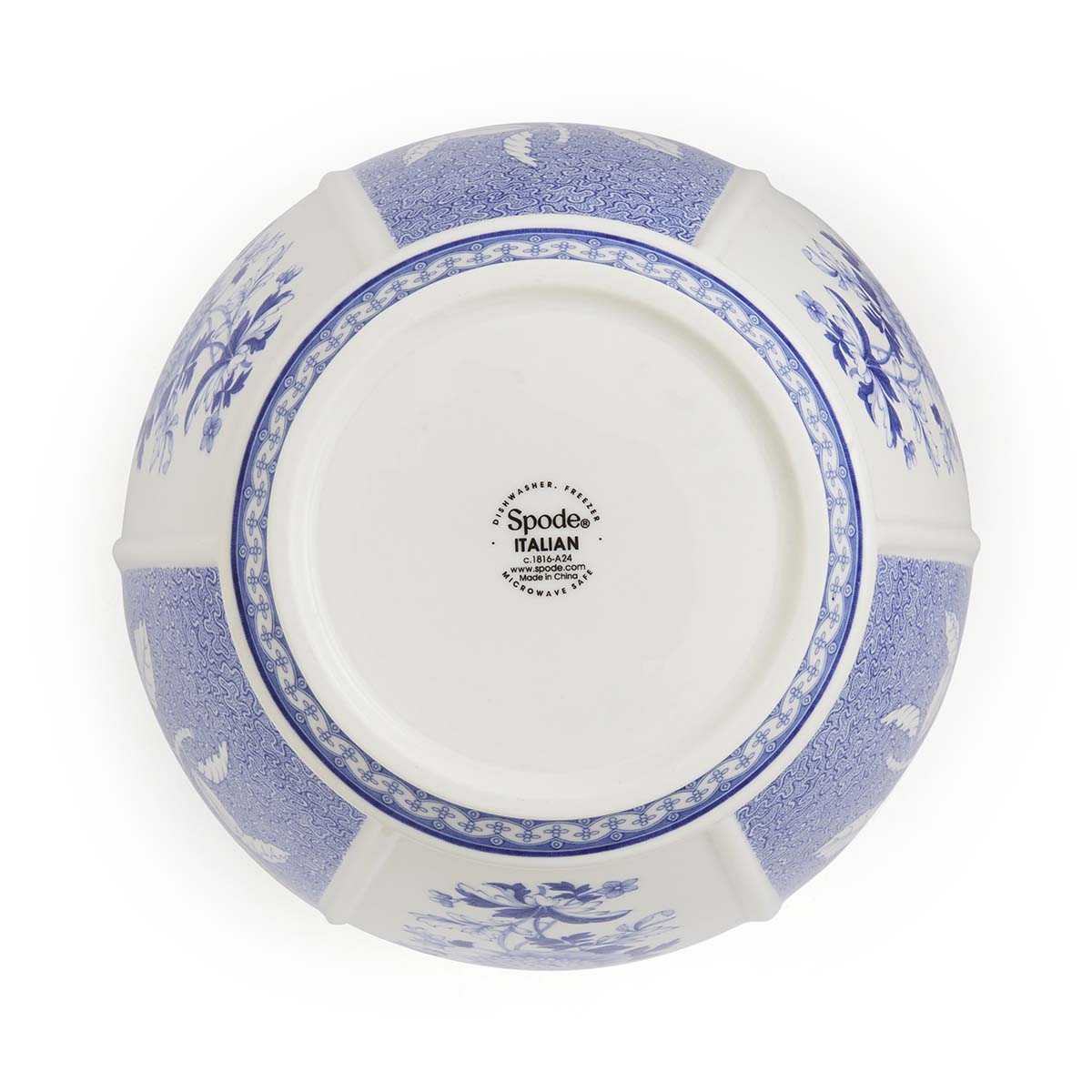 Spode - Blue Italian - Panel Vase 10 British Flowers