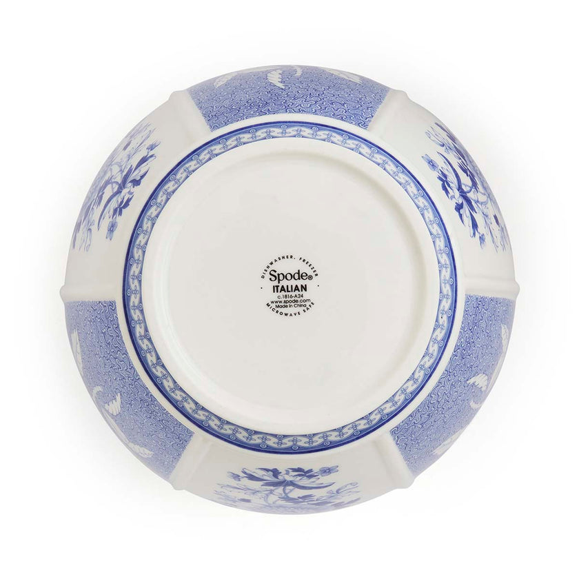 Spode - Blue Italian - Panel Vase 10 British Flowers