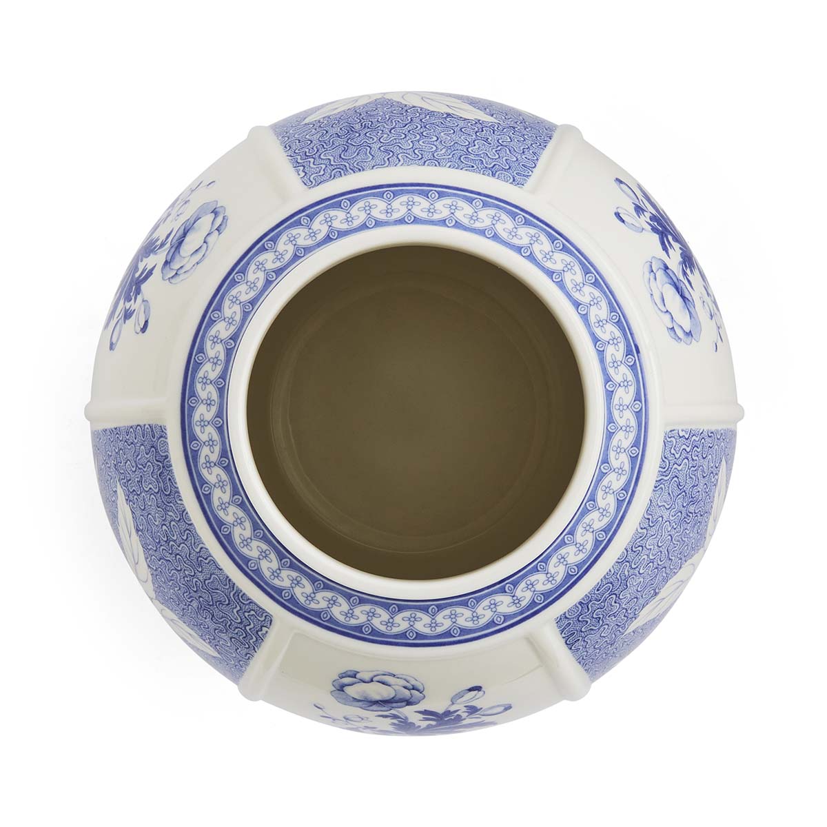 Spode - Blue Italian - Panel Vase 10 British Flowers