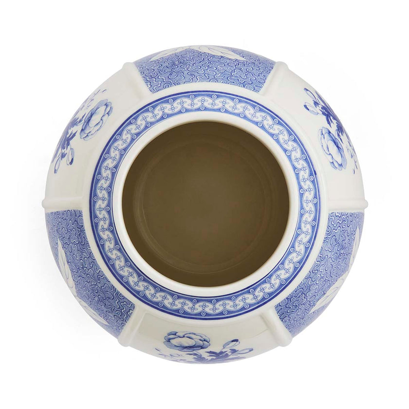 Spode - Blue Italian - Panel Vase 10 British Flowers