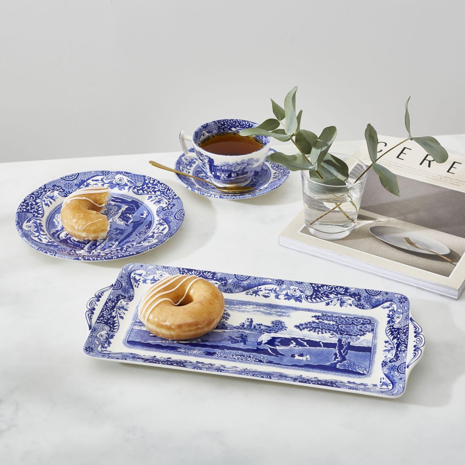 Spode - Blue Italian - Sandwich Tray | 13 In