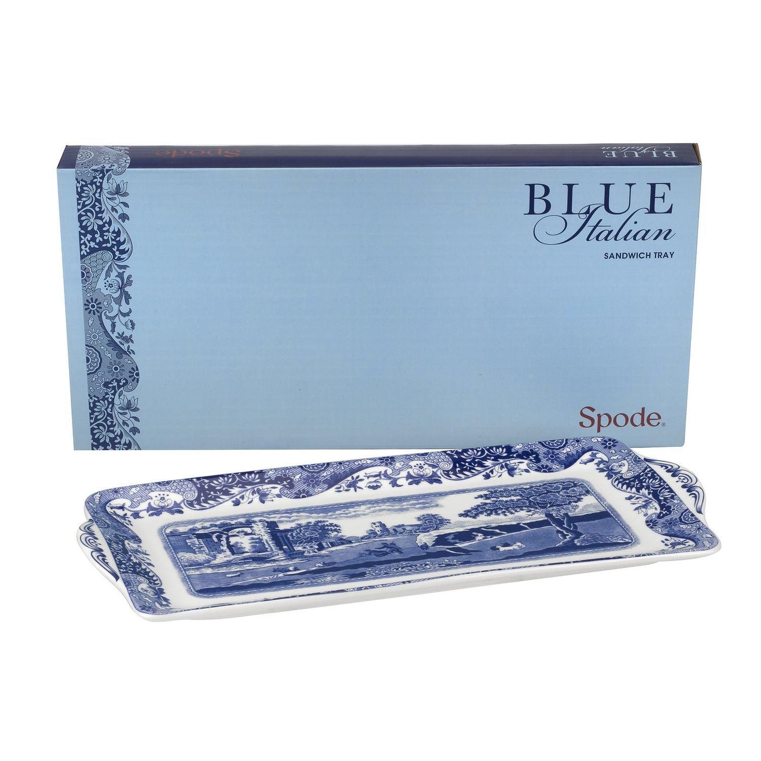 Spode - Blue Italian - Sandwich Tray | 13 In