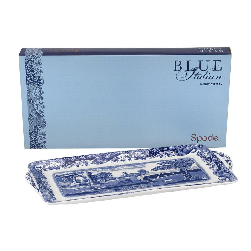 Spode - Blue Italian - Sandwich Tray | 13 In