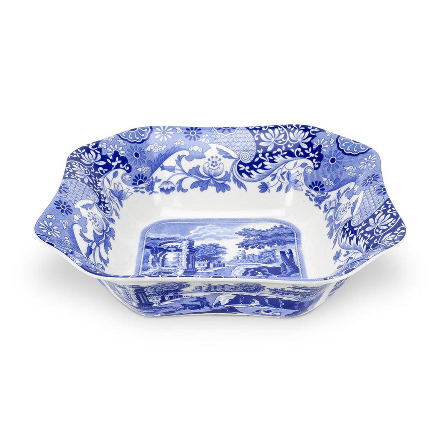 Spode - Blue Italian - Square Salad Bowl