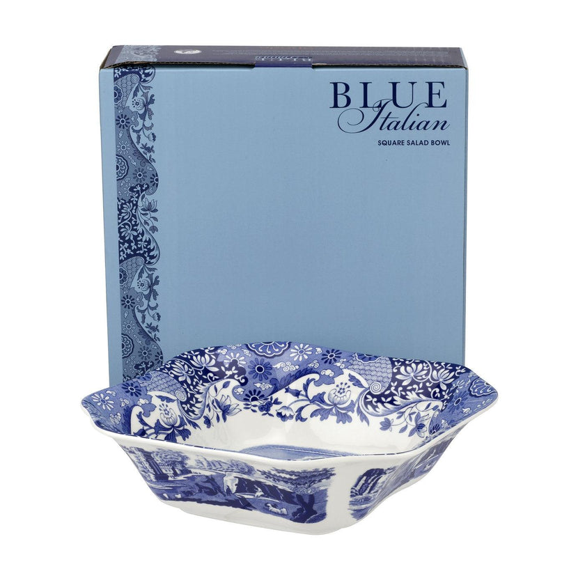 Spode - Blue Italian - Square Salad Bowl