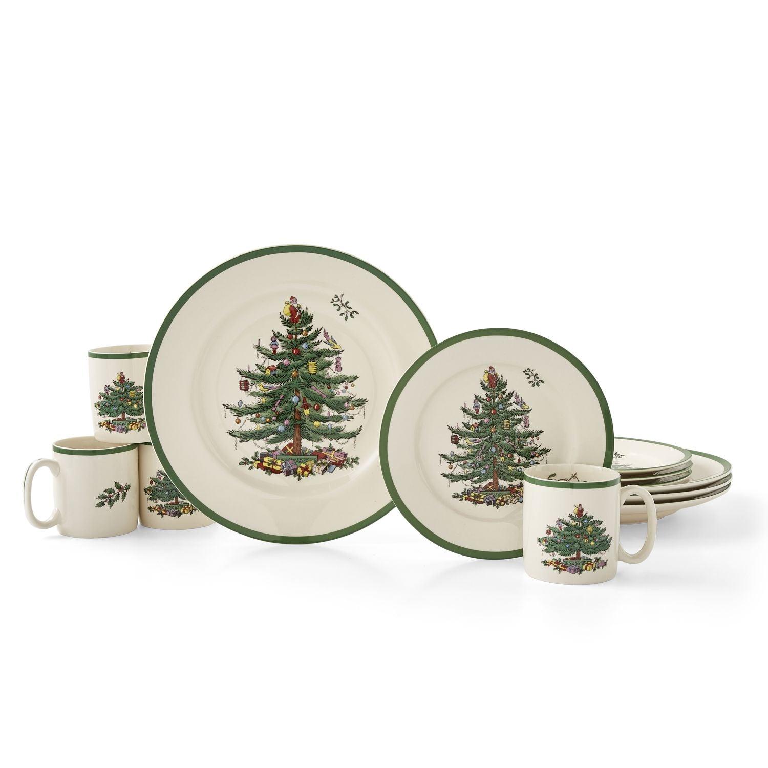 Spode - Christmas Tree - 12 Piece Set - Dinner, Salad, Mug