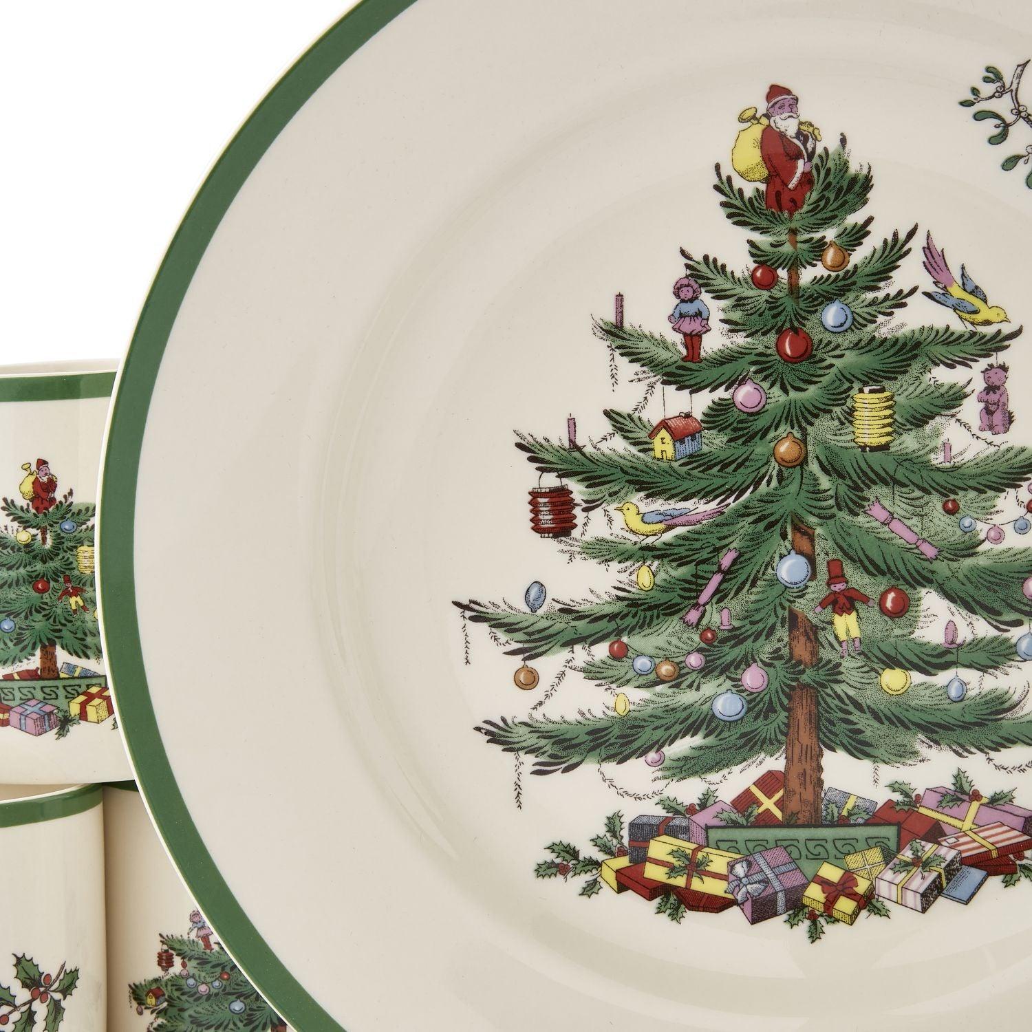 Spode - Christmas Tree - 12 Piece Set - Dinner, Salad, Mug