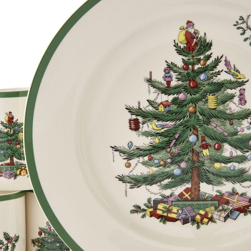 Spode - Christmas Tree - 12 Piece Set - Dinner, Salad, Mug