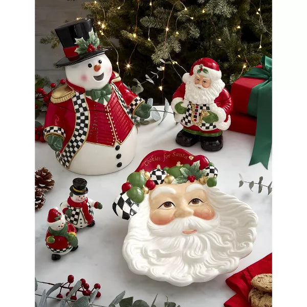 Spode - Christmas Tree - 2Pc Figural Black & White Salt& Pepper